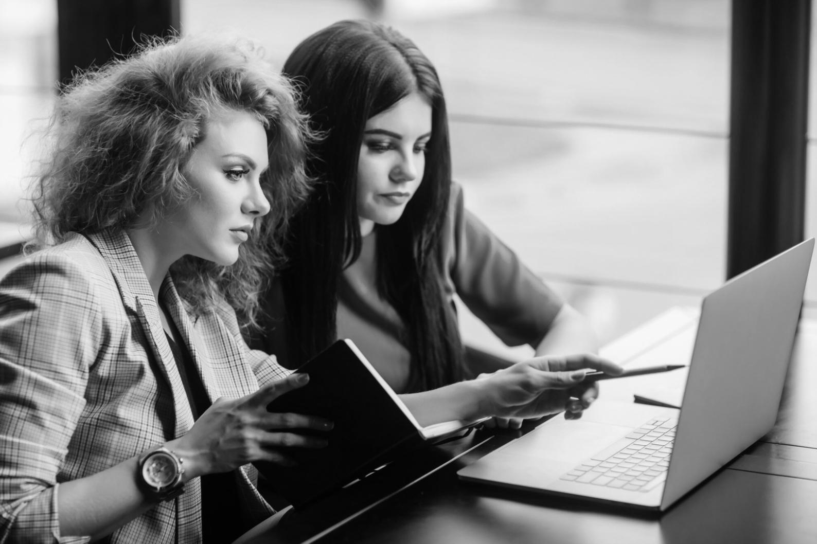 Financial analysis workspace with charts and data